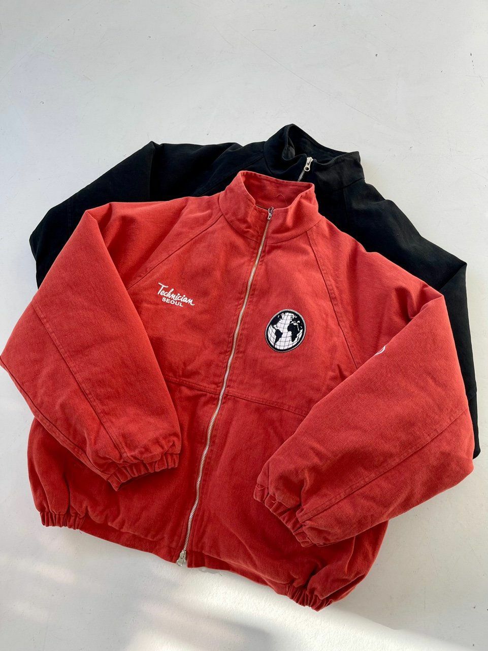 企領圖案拉鍊外套 LANE-035JK