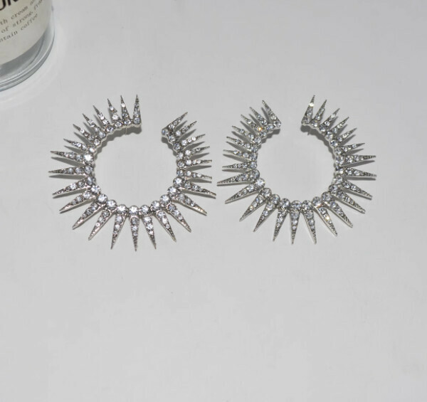 Sun wreath hoop earrings