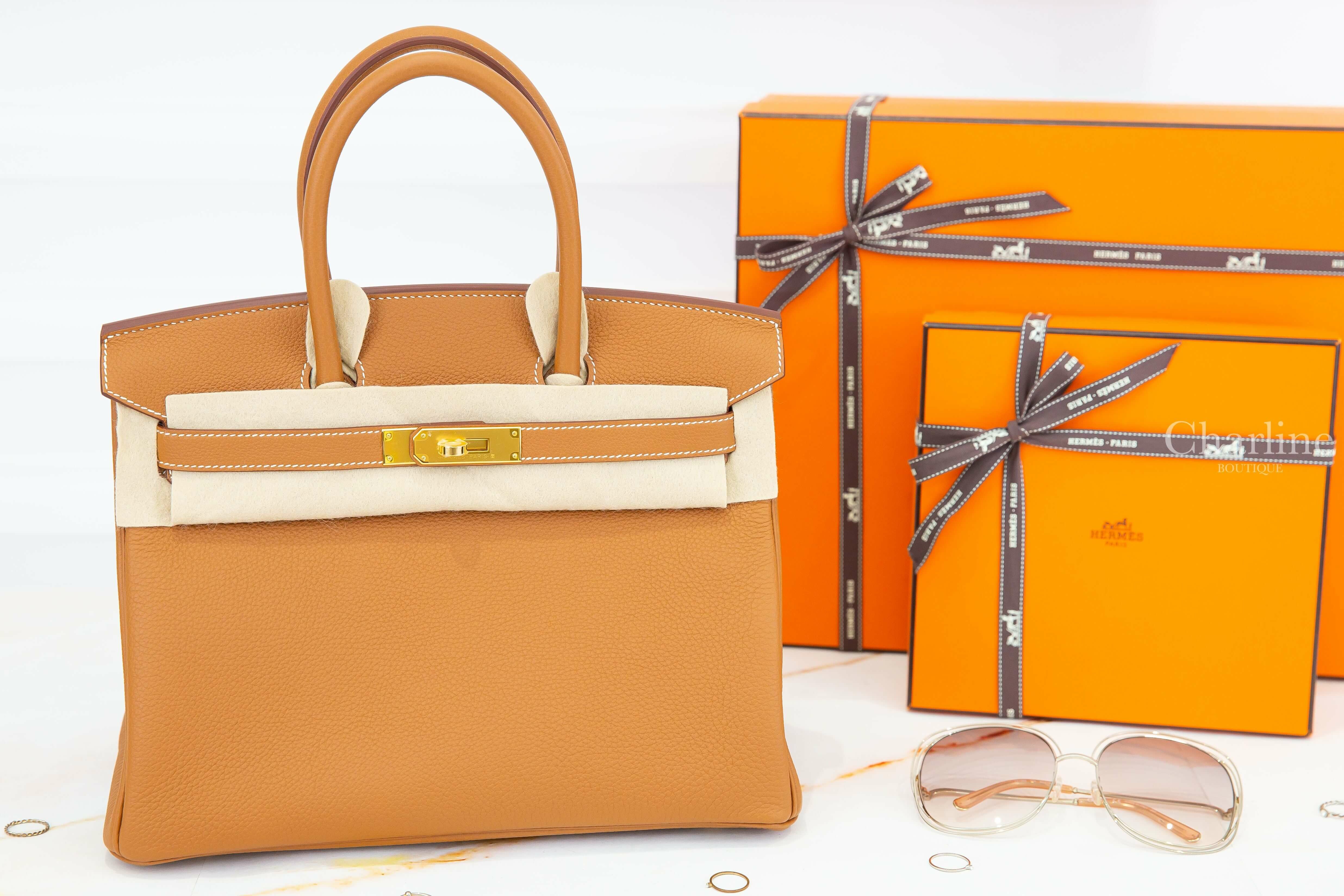 Hermès Birkin 30cm 37 Gold Veau Togo 焦糖色金釦鉑金包