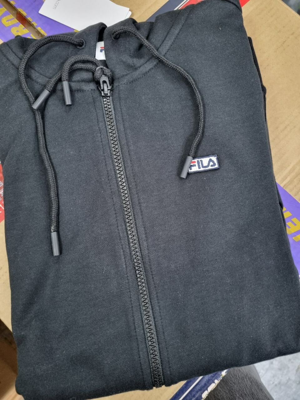 [S] FILA **UNI BASIC HOODED TRAINING TOP,BLACK, FS2FTE3101X-BLK (SFL374)