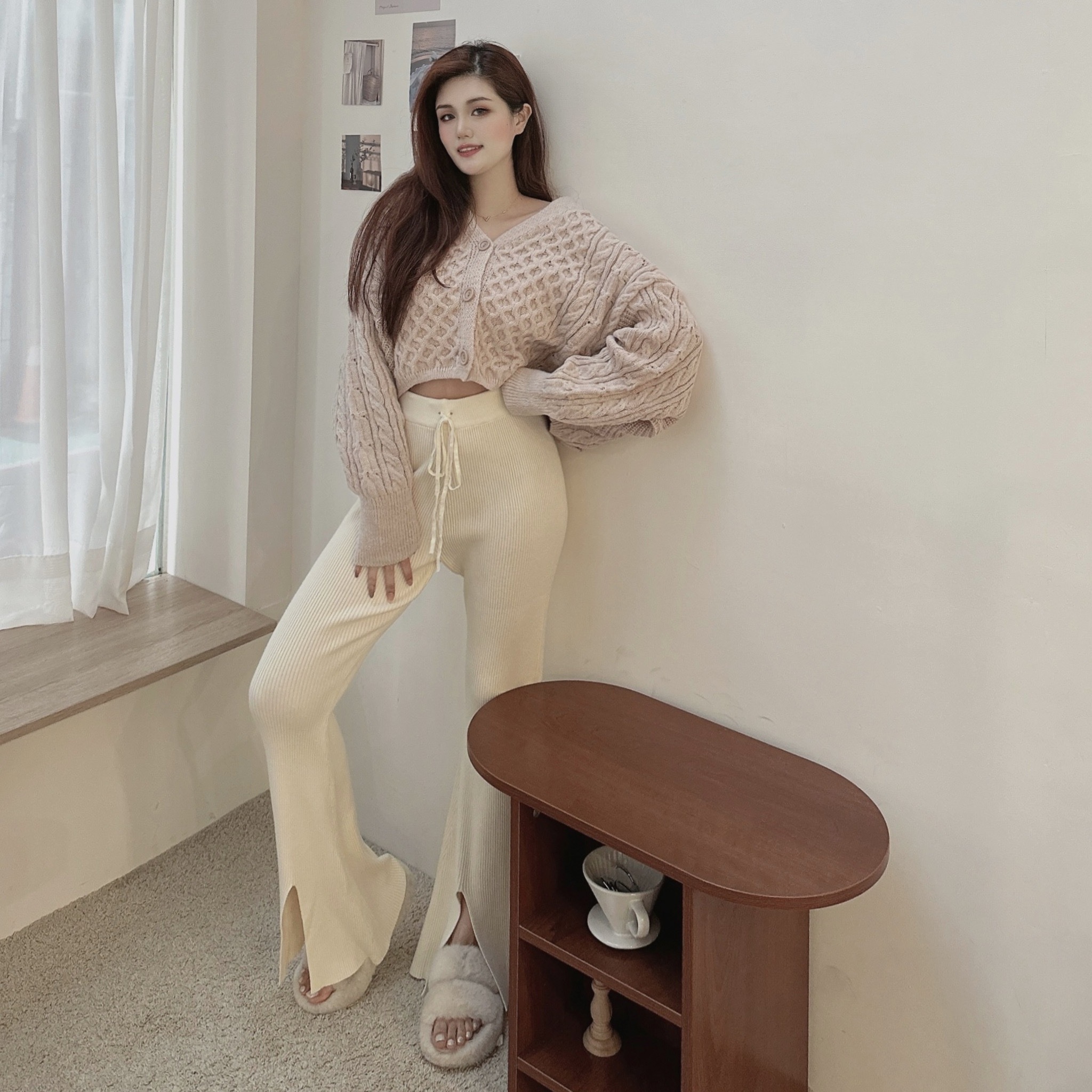 奶呼呼麻花針織毛衣/四色