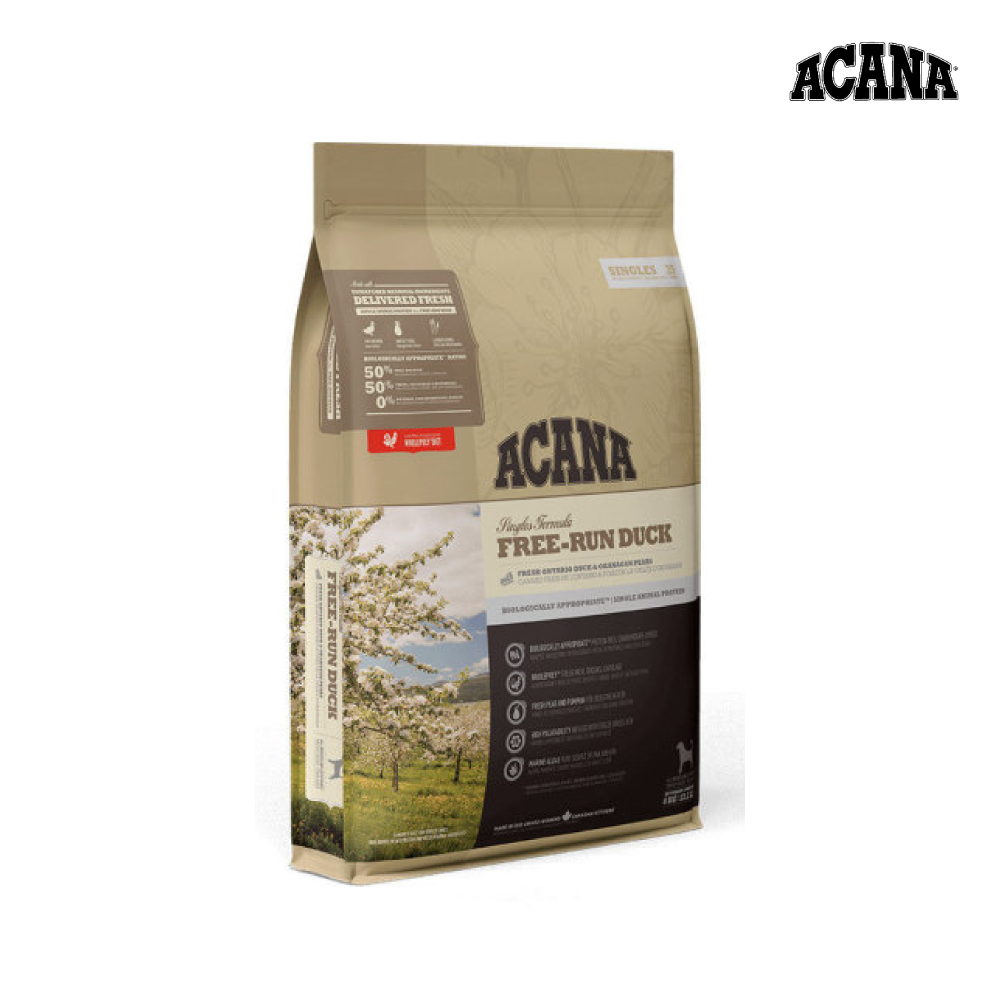 ACANA 愛肯拿｜鴨肉+梨子低敏無穀狗飼料