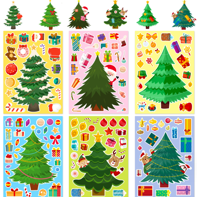圣诞预购  圣诞DIY贴纸（6张）
