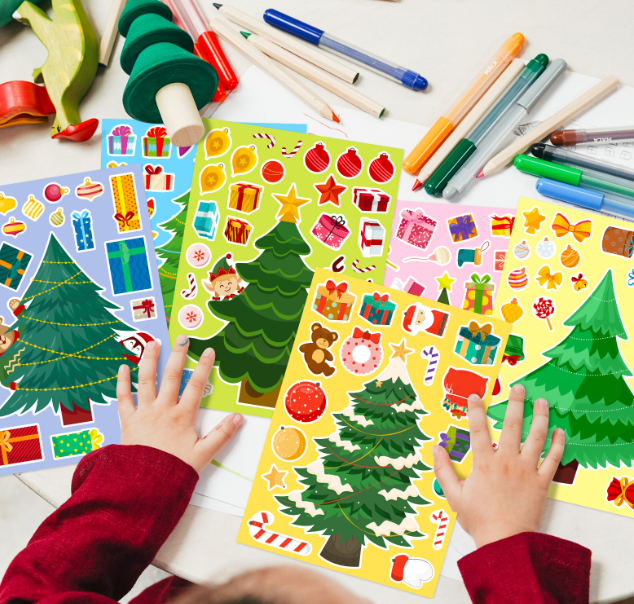 圣诞预购  圣诞DIY贴纸（6张）
