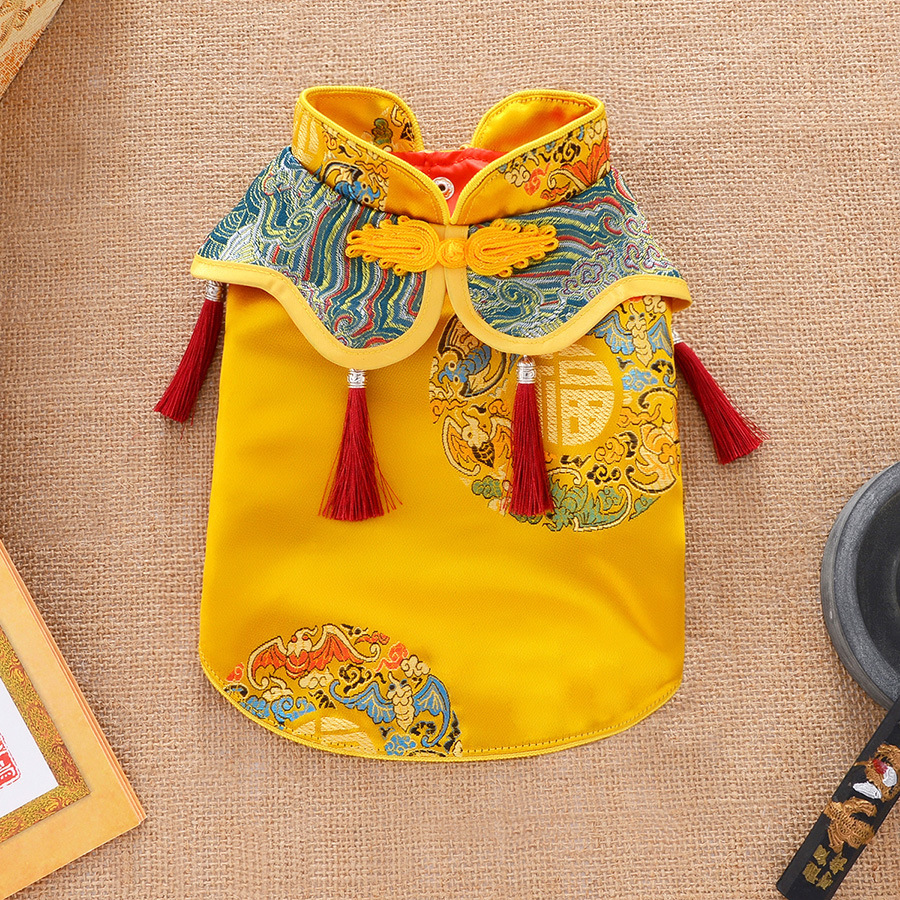 宠物衣服 唐装面料 薄款 高密度中式汉服款