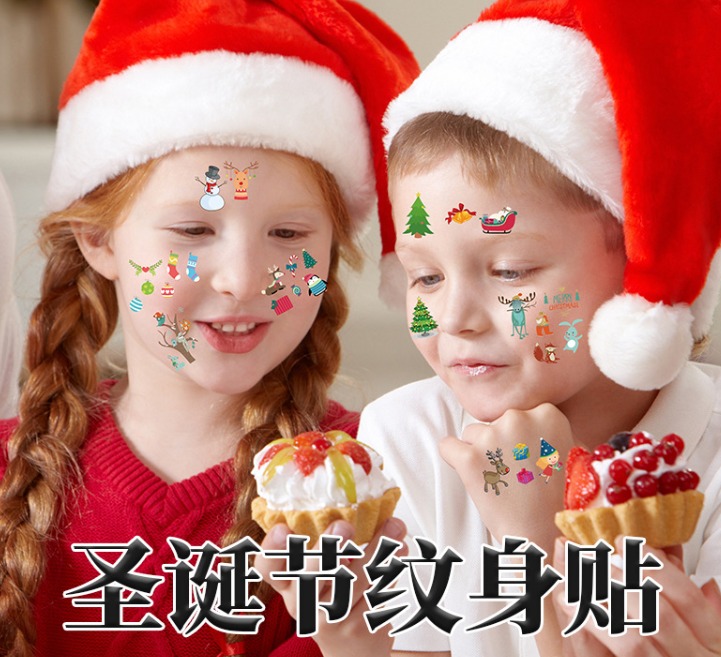 圣诞现货 圣诞节纹身贴