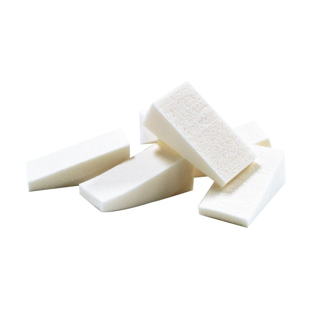 日本製拋棄式三角立體細扁型抗菌化妝海綿天然橡膠 30入 C12544