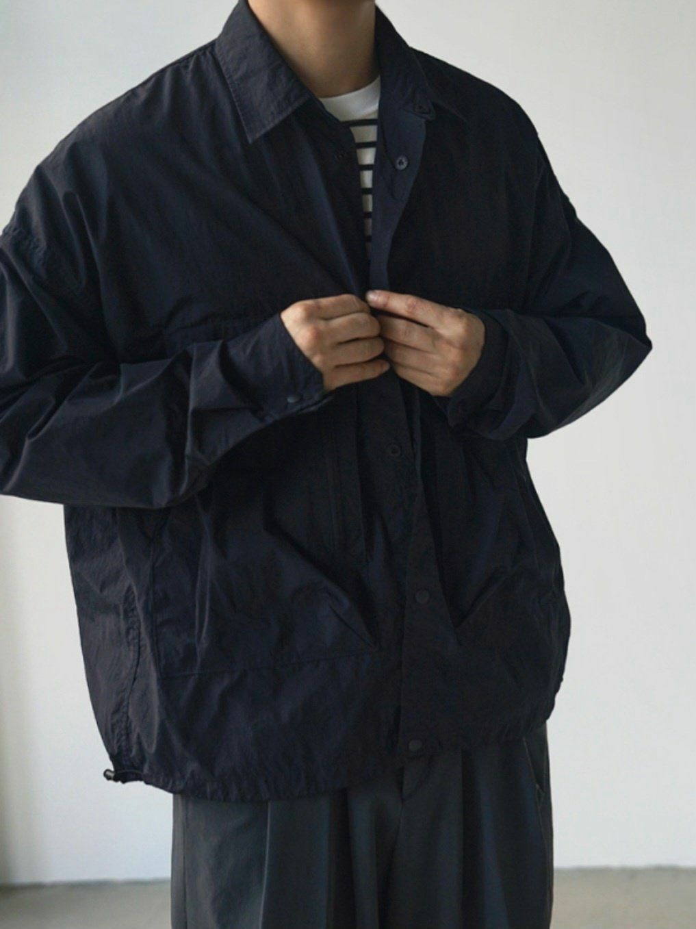 淨色拉鍊袋口恤衫外套 SPECTOR-018S