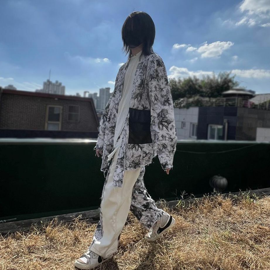 亮面紮染開胸外套 JK2412