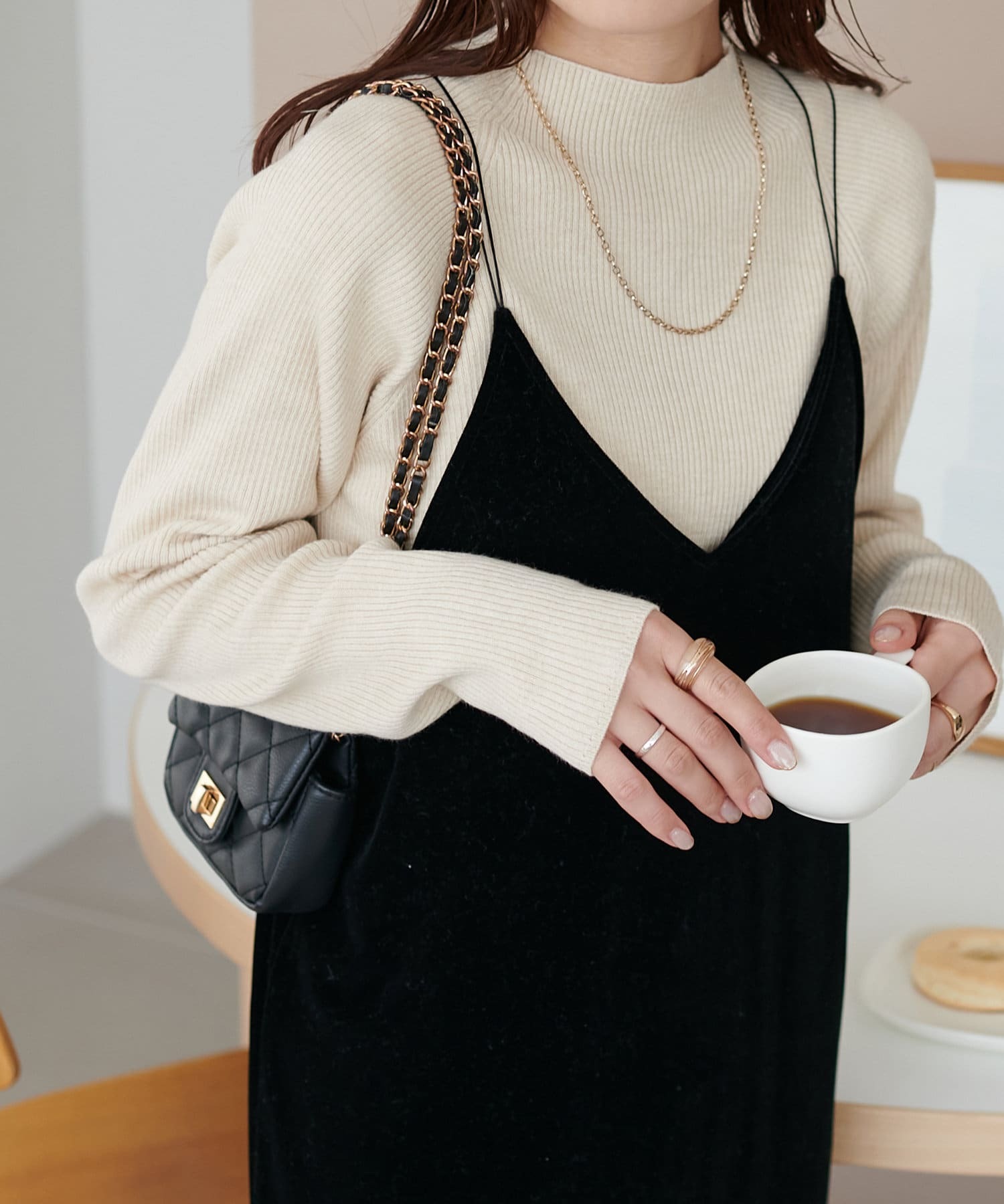 Discoat(ディスコート)  【新色追加！】リブハイネックプルオーバー《WEB限定カラーあり》米（DCZ10A2205A0006）