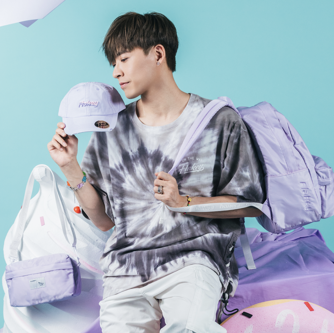 Flakey logo cap (紫)