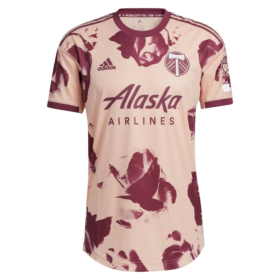 2023 Portland Timbers Heritage Rose Authentic Away Shirt