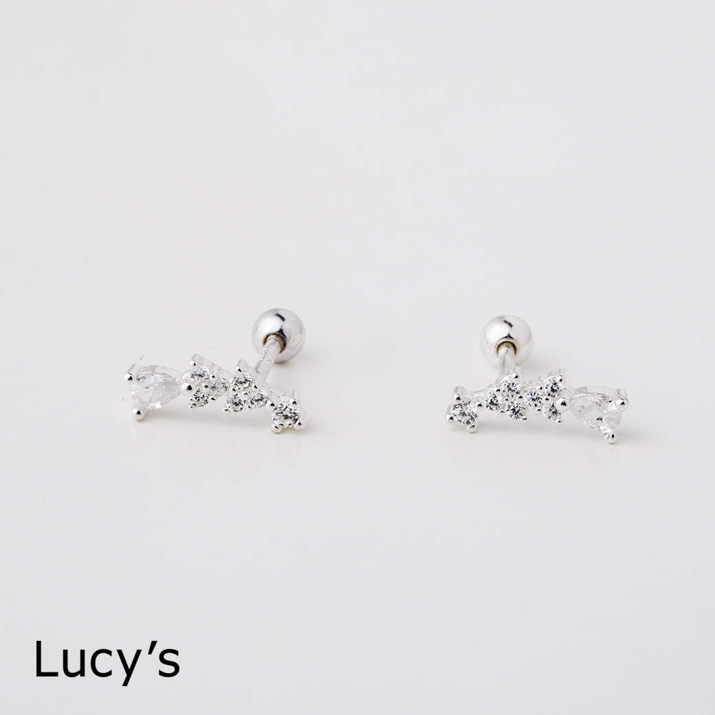 925純銀 微光層次 轉珠耳環 (三色) (110731/110732/110733)