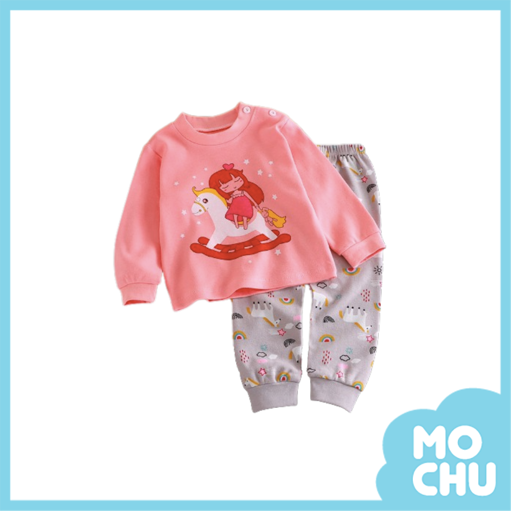 白馬粉紅囡囡家居服套裝