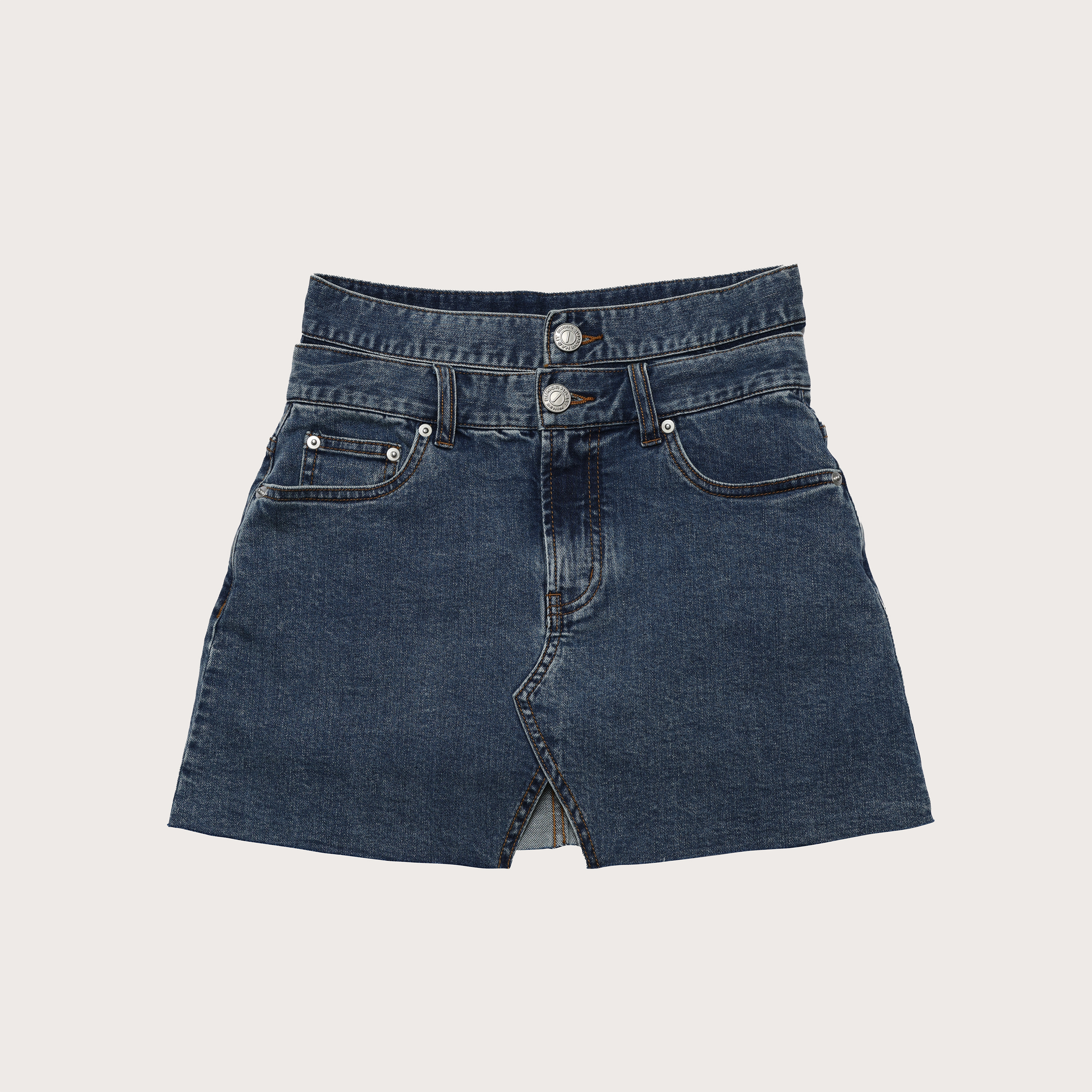 Double Waist Denim Skort