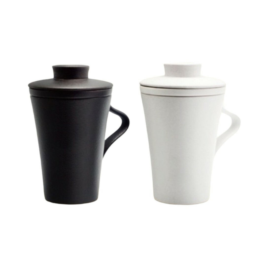 樂活陶器 【典雅蓋杯】一杯一蓋一茶格 經典仿石釉面