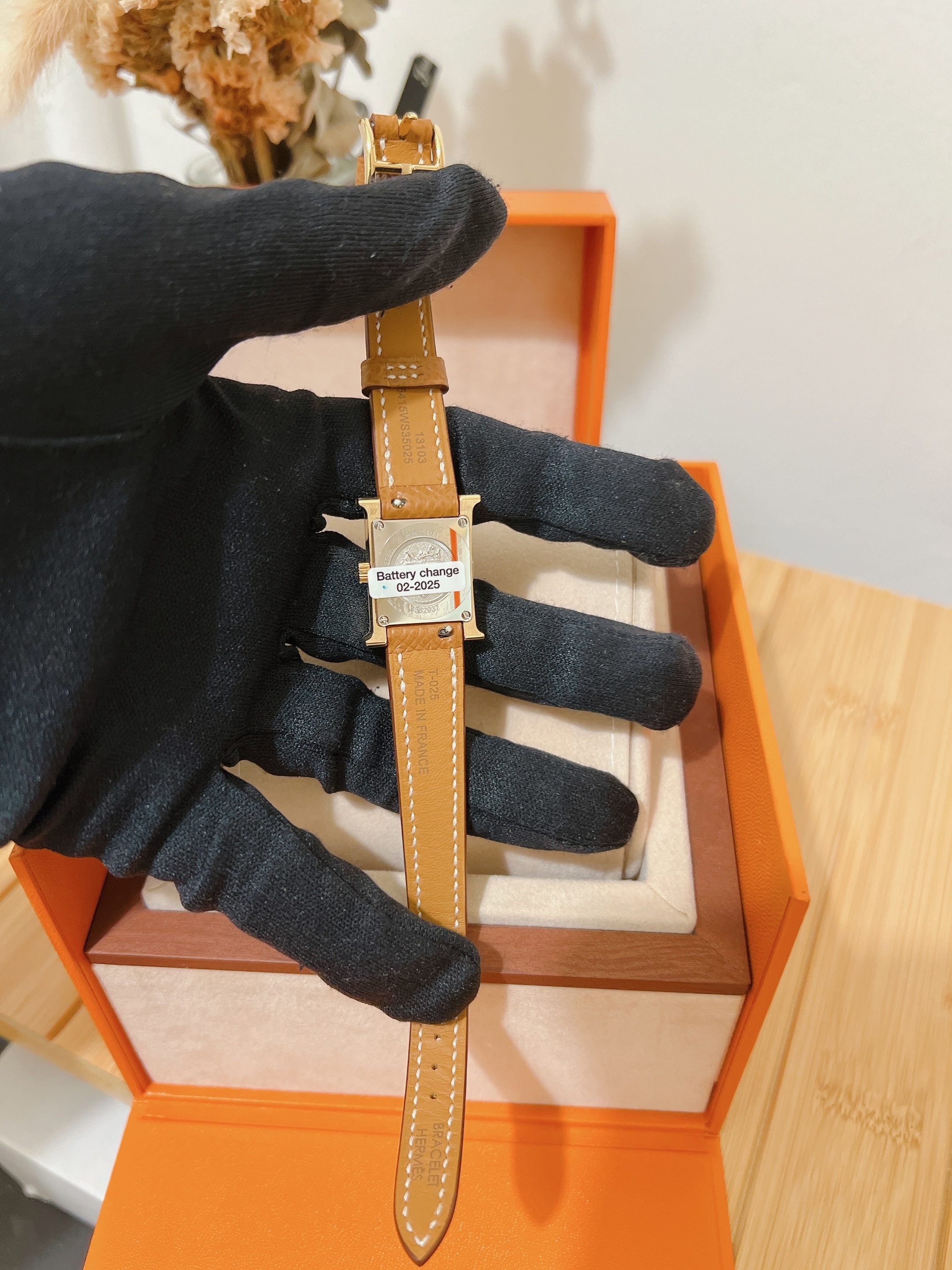 *Unused* Hermes heure h watch 17mm mini model (gold/epsom)