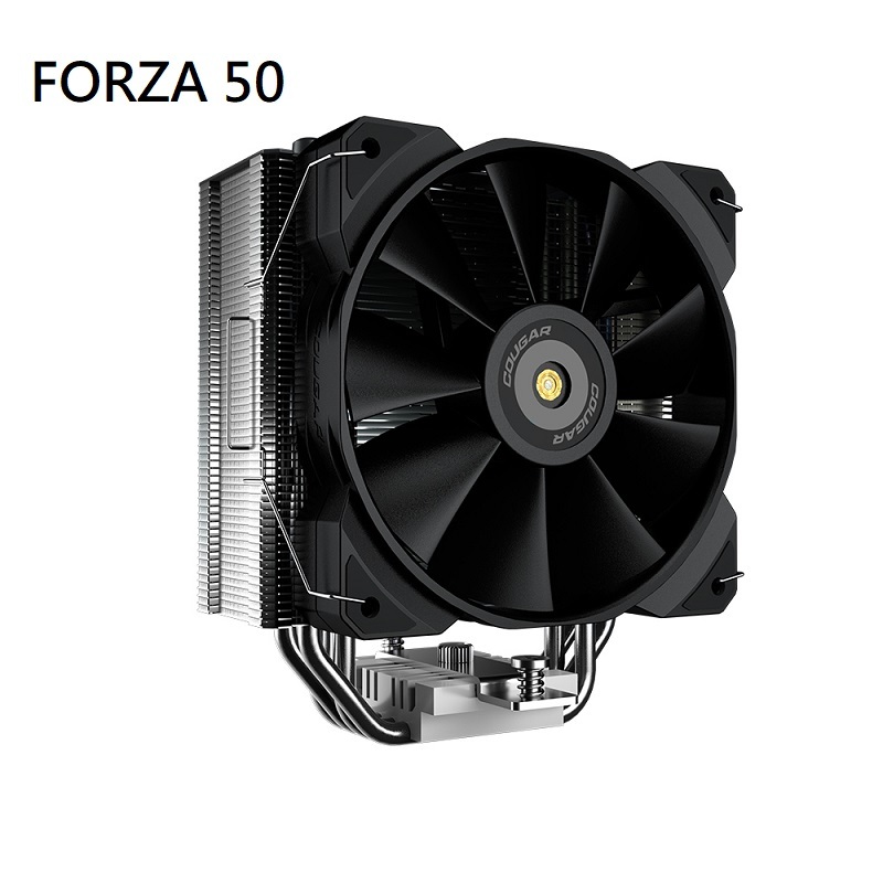 米特3C數位–COUGAR 美洲獅 FORZA 50 單塔散熱器/2000RPM超高轉速/氣流通道設計/配置4根熱導