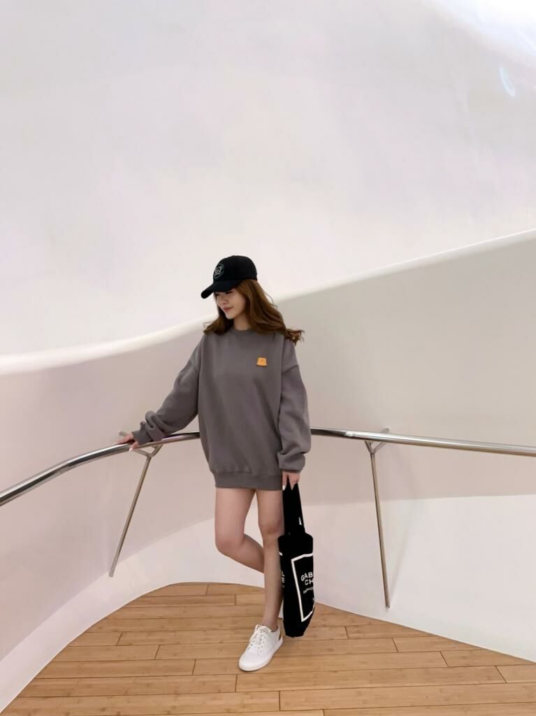 Smiley編織小熊衛衣(石灰色)