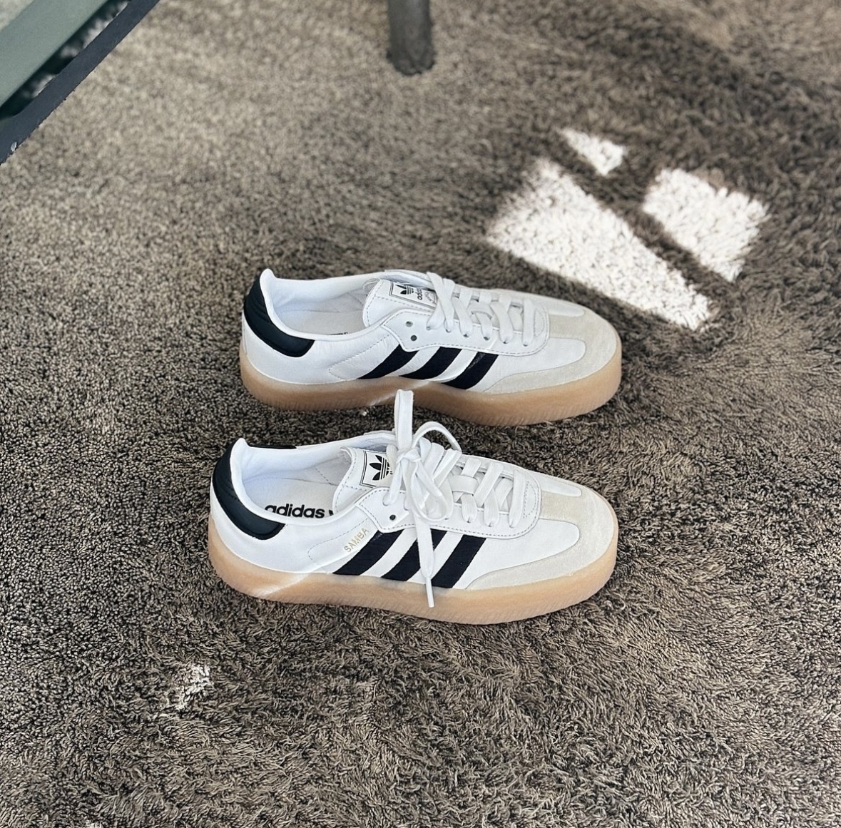特價現貨┃女鞋 adidas W SAMBAE SAMBA 厚底 皮革 麂皮 膠底