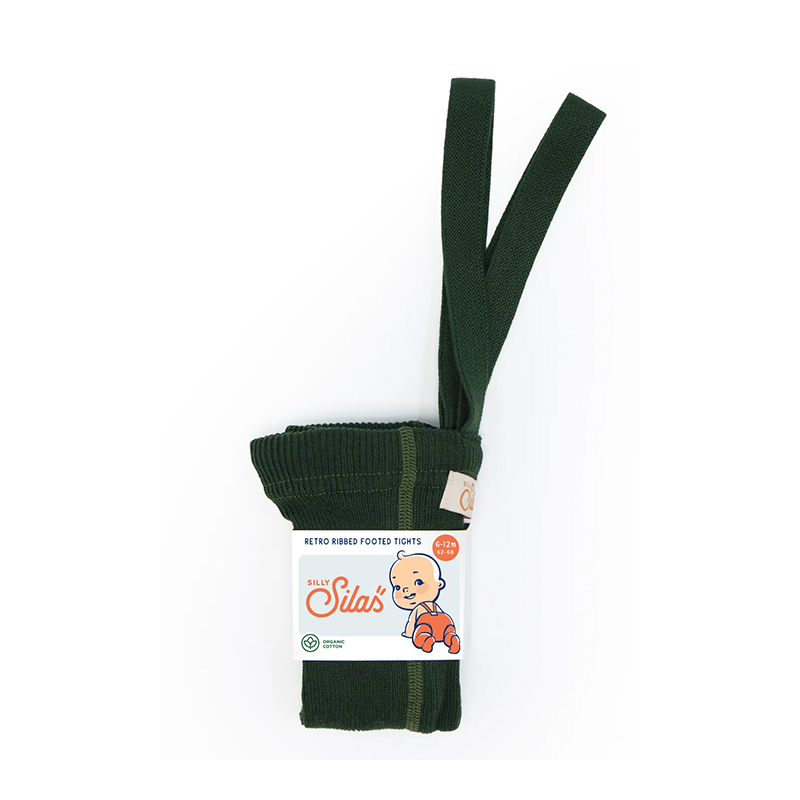 Silly Silas 復古吊帶褲襪-Dark Green Forest
