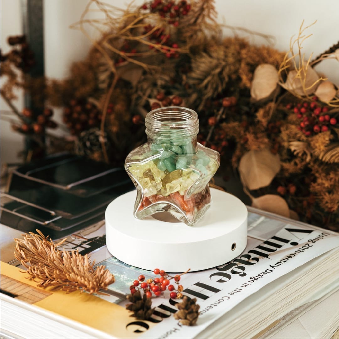 Montagne 伯利恆之星三色水晶擴香瓶夜燈組