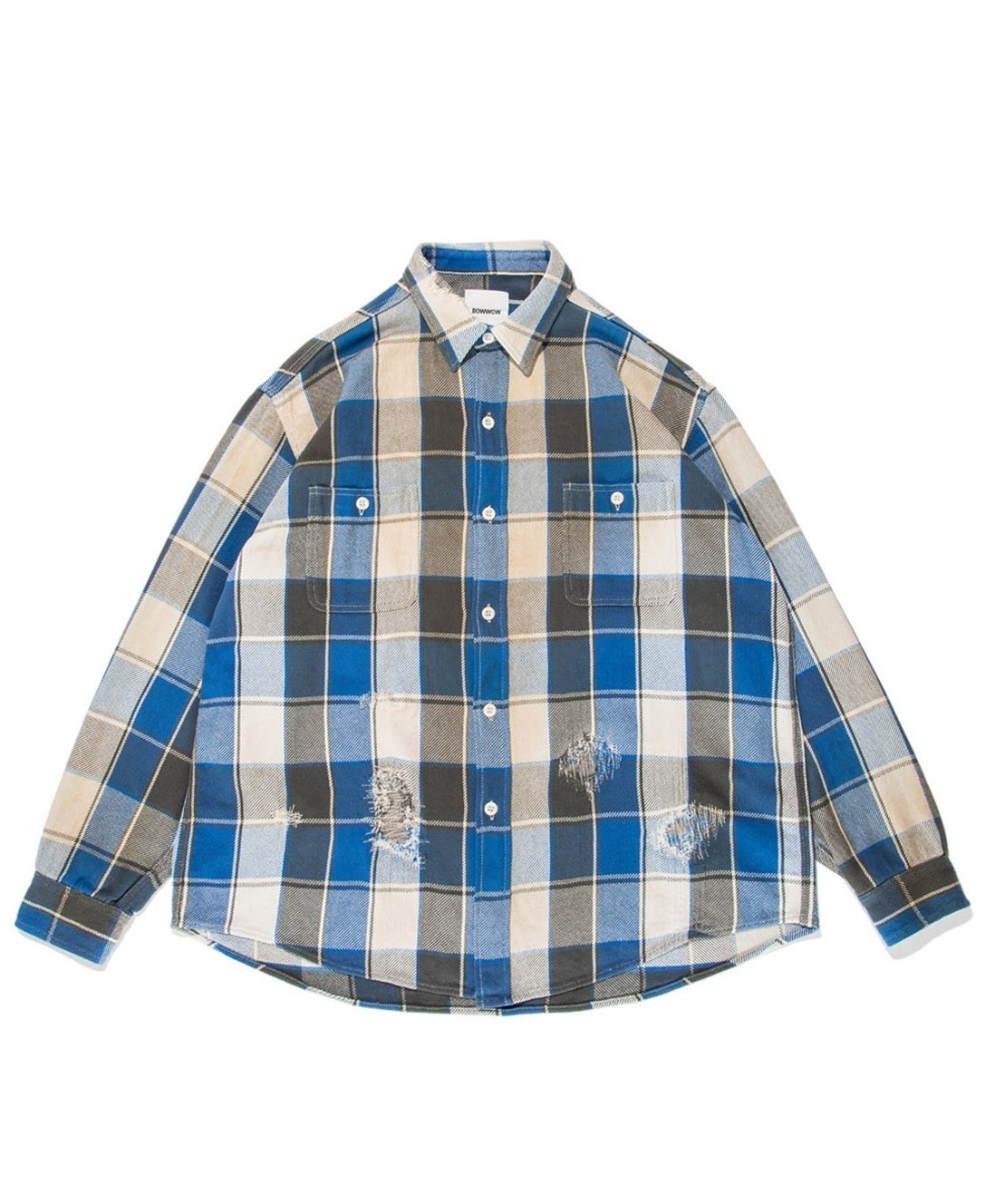 BOW WOW - REPAIR AGEING FLANNEL SHIRTS / 2COLORS BOW WOW - REPAIR AGEING FLANNEL SHIRTS / 2COLORS