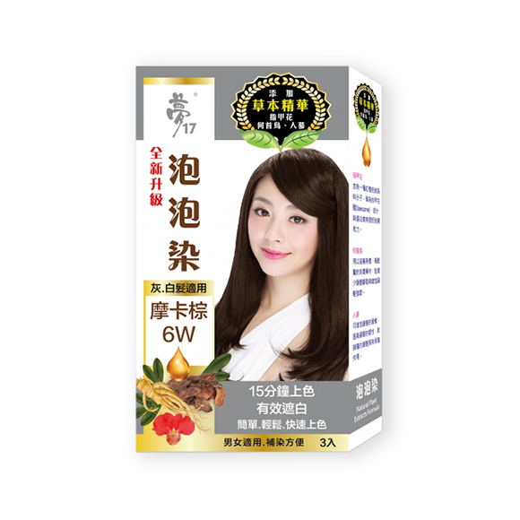 【夢17】泡泡染(摩卡棕)灰白髮用(6W號)