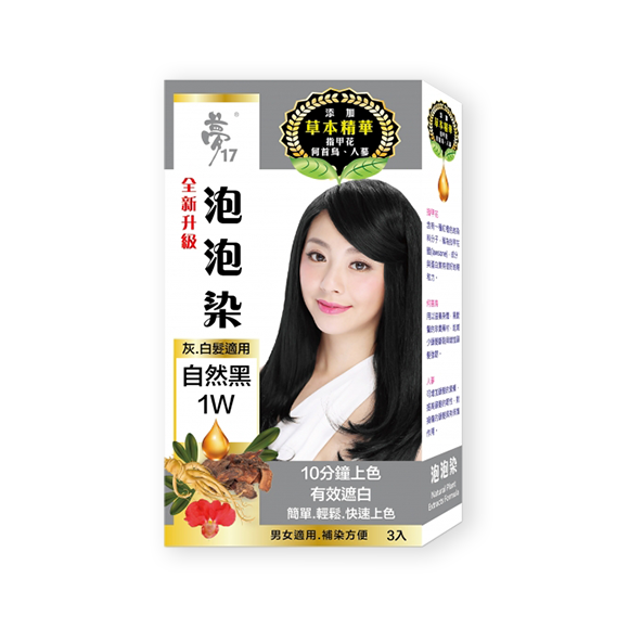 【夢17】泡泡染(自然黑)灰白髮用(1號)