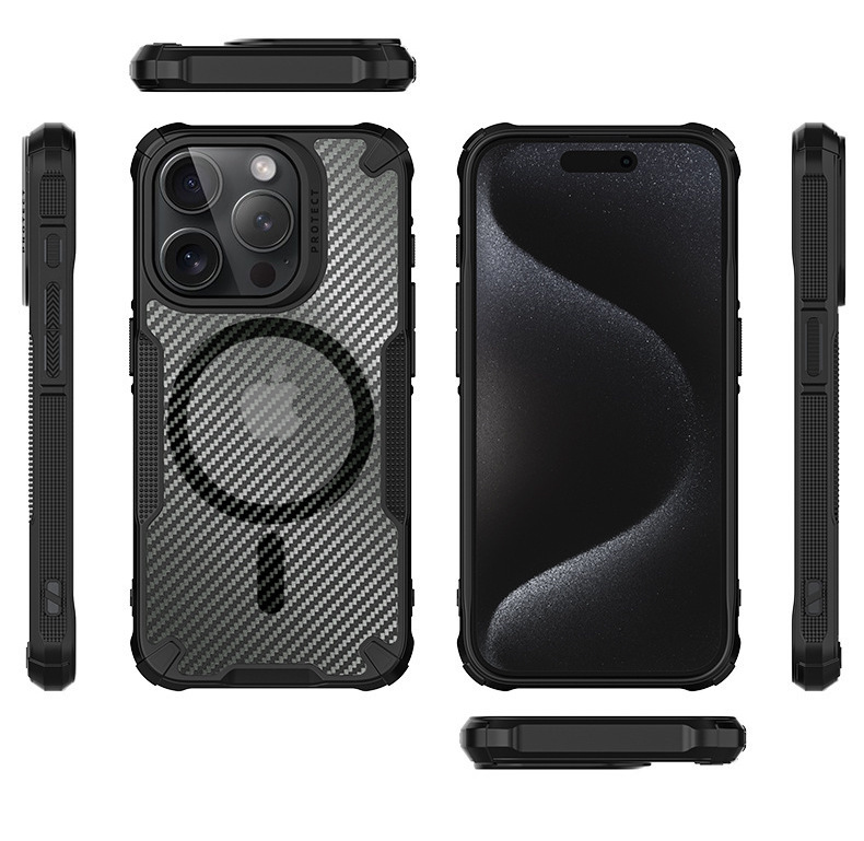 【碳纖衝鋒防摔殼】iPhone 15/14/13/12系列/三星S23系列 極致保護，潮流防摔手機殼！碳纖美感、四角防摔、掛繩方便