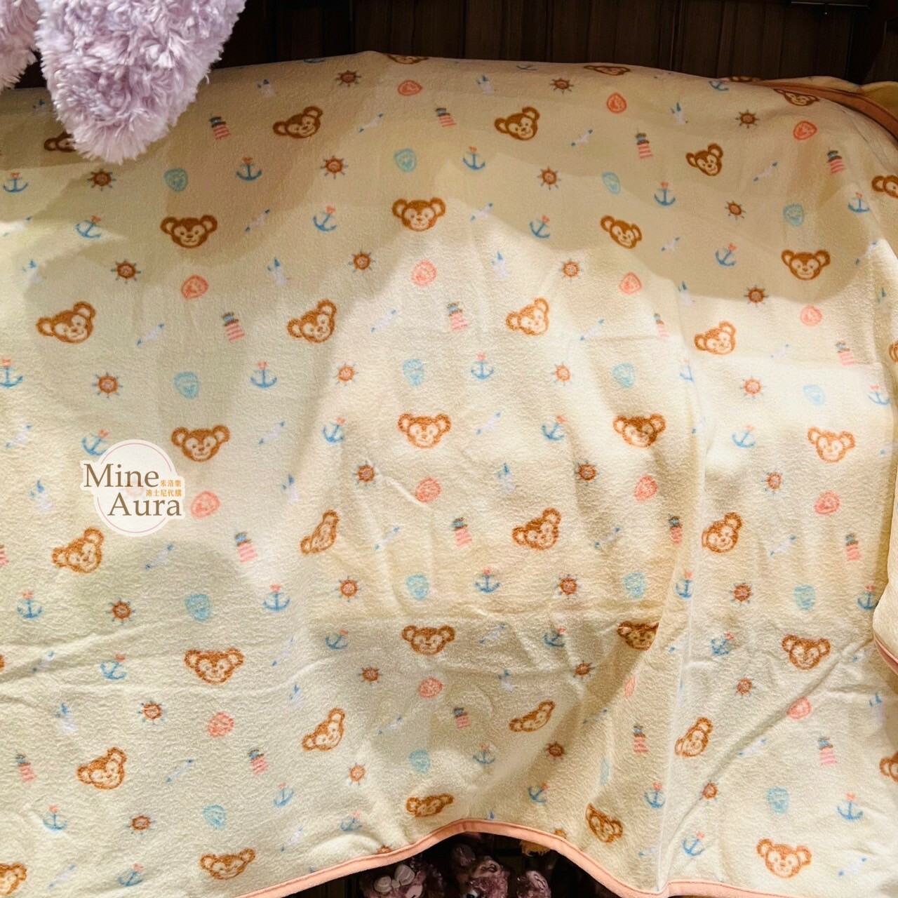 達菲 Duffy 大頭造型 收納 毛毯 毯子 -香港迪士尼樂園