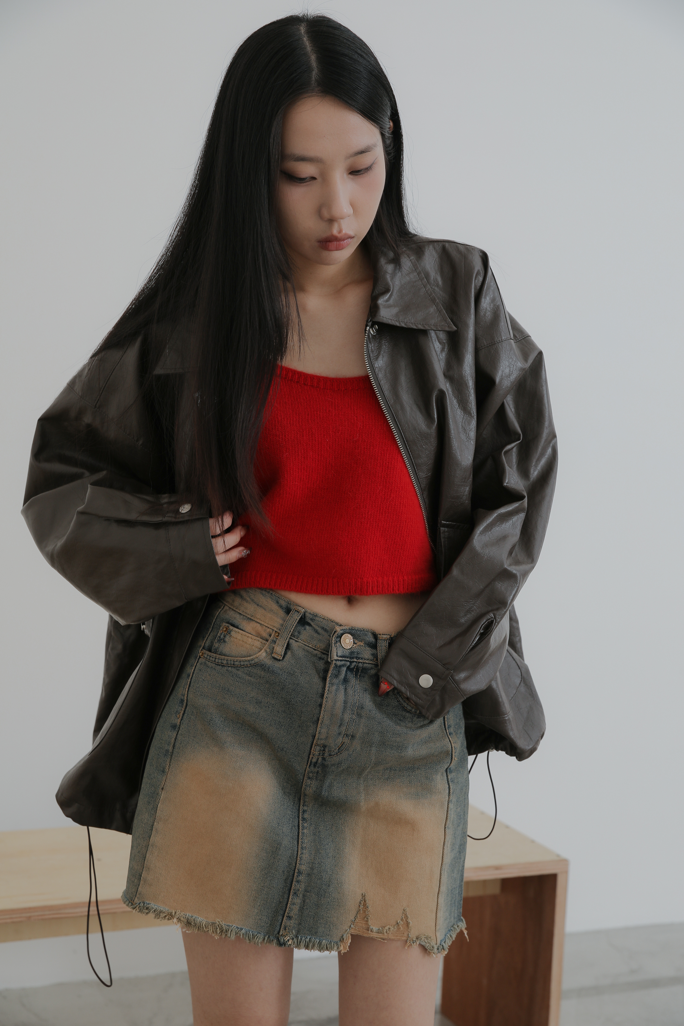 Denim Skirt 508 #短裙