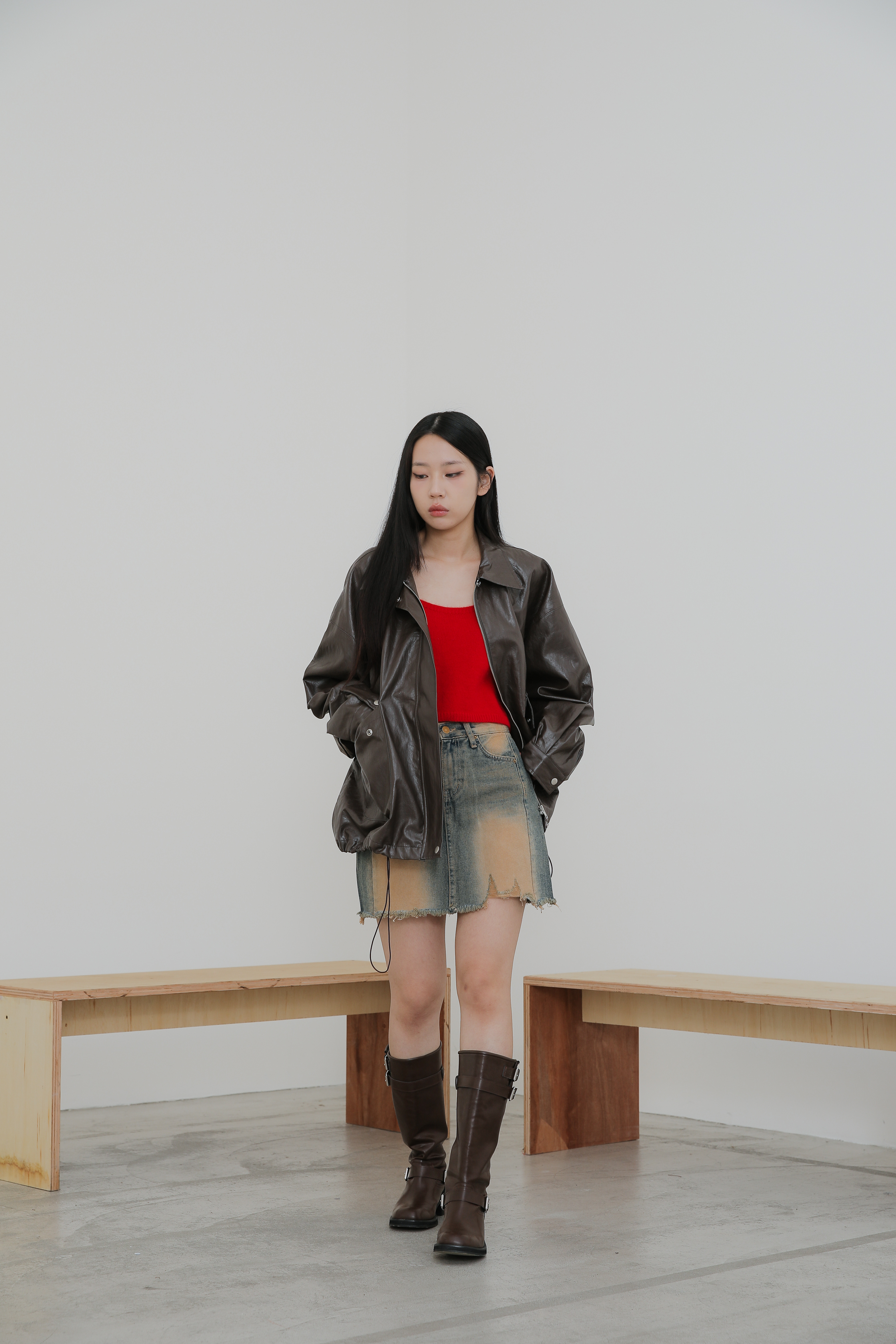 Denim Skirt 508 #短裙