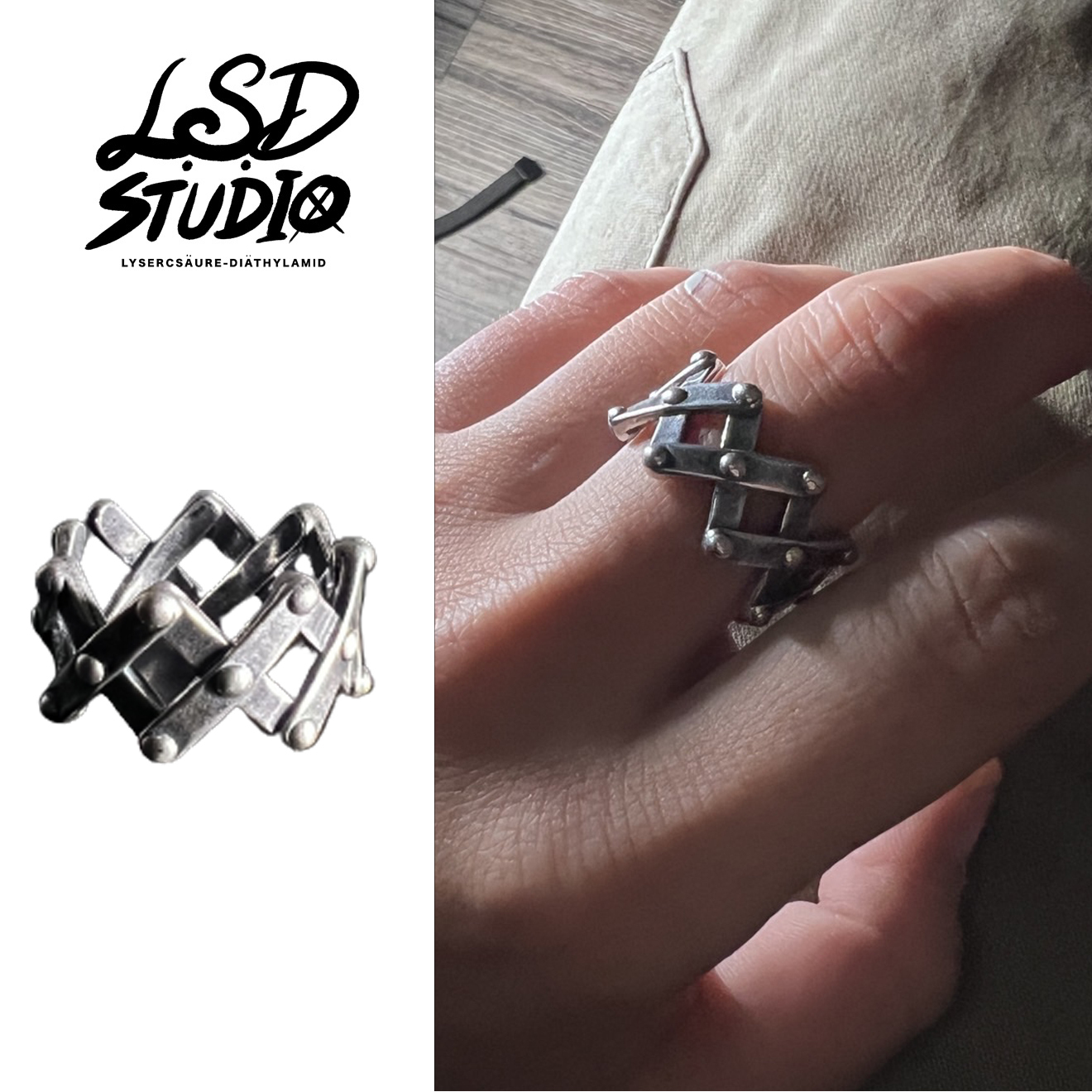 【ACCY046】騎士馬腳釘開口設計戒指