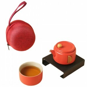 樂活陶器 凝月隨手泡 一壺一杯+旅行便攜包