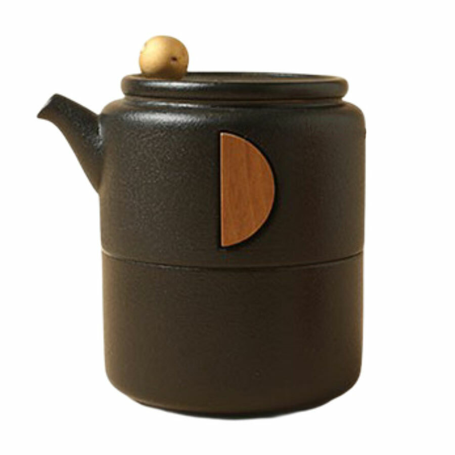 樂活陶器 凝月隨手泡 一壺一杯+旅行便攜包