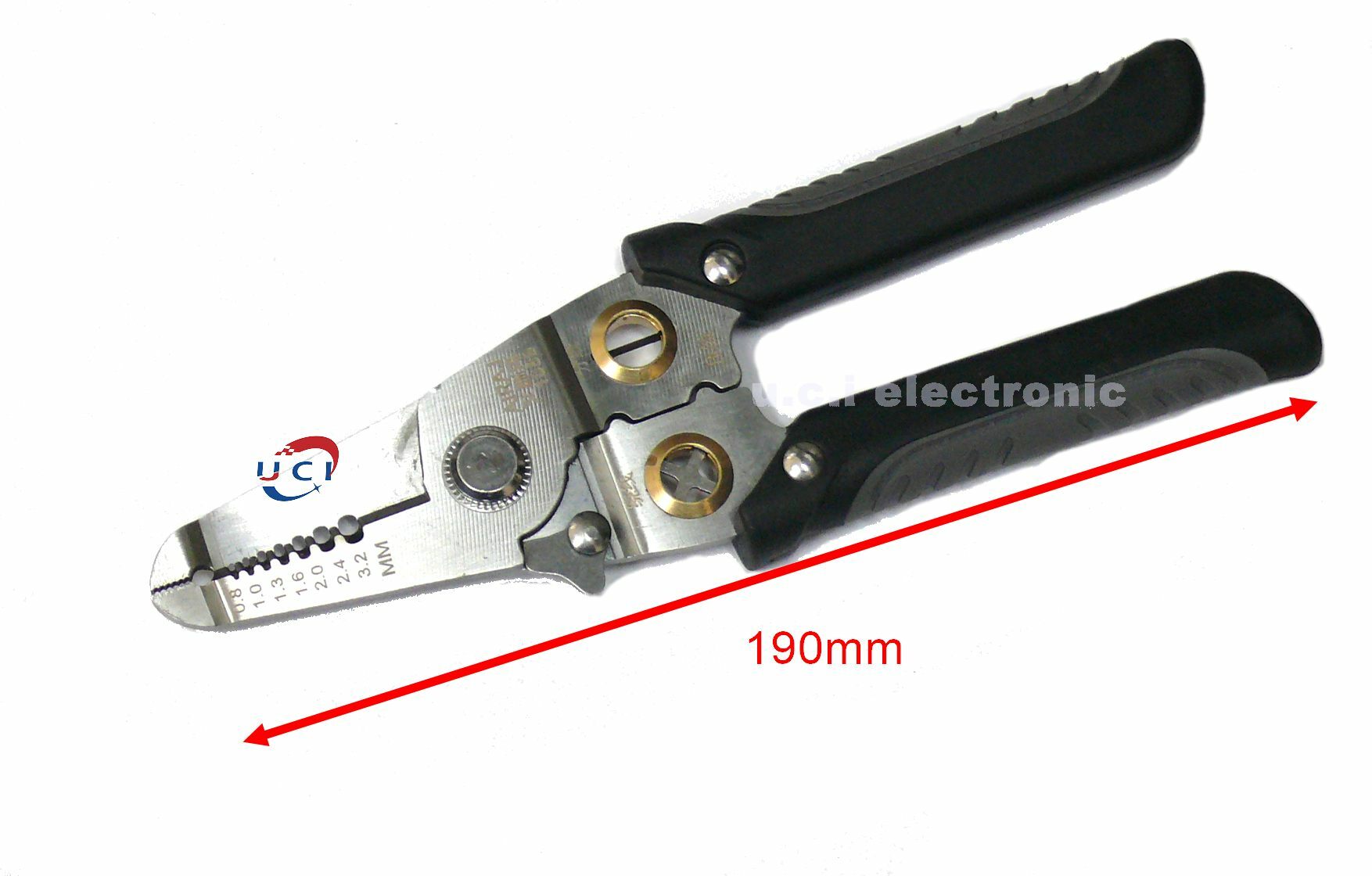【UCI電子】(D-19) 剝線鉗 電工專用電工鉗 多功能撥線鉗 剪線鉗 接線鉗 不銹鋼扒皮鉗子