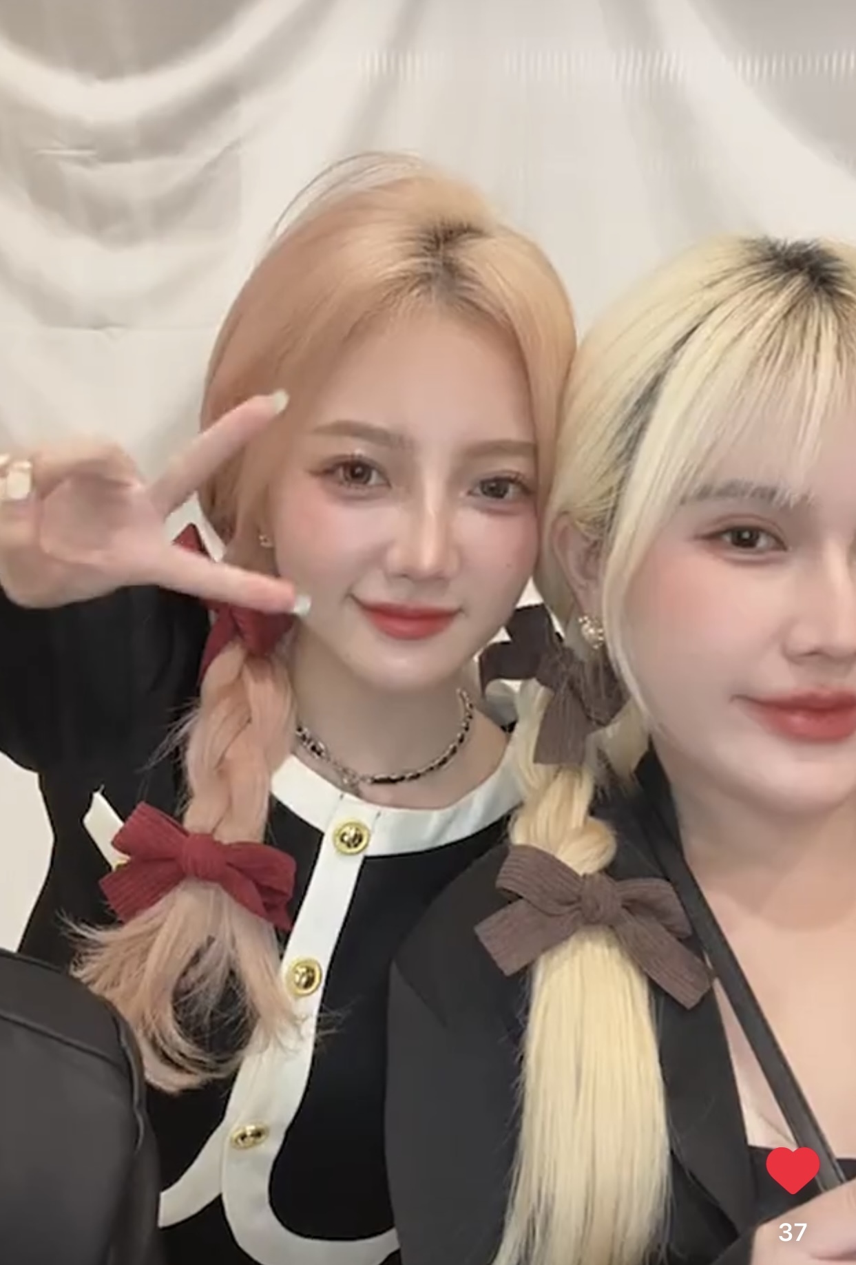 P01素面絨布蝴蝶結對夾（一組）