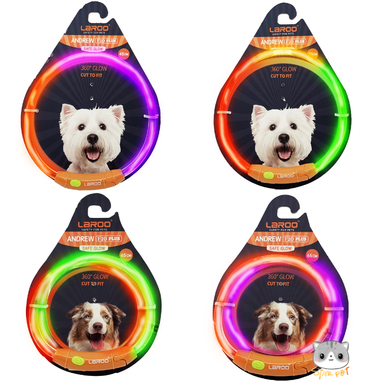 Laroo F20 Plus LED collar (Green/Purple) 45cm or 65cm