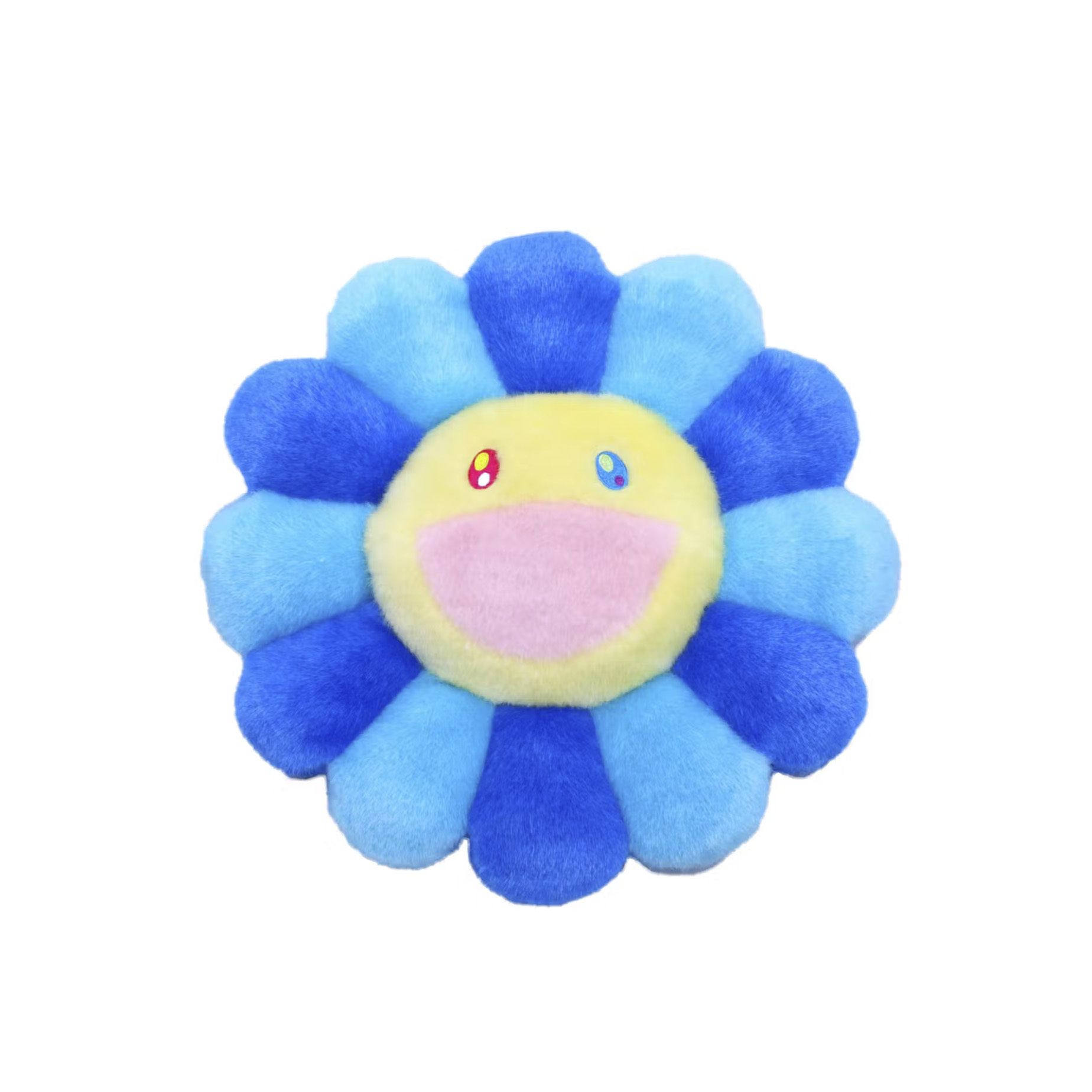 -(C01)-Takashi Murakami Flower Plush 30CM 村上隆 小花抱枕 藍 粉 彩