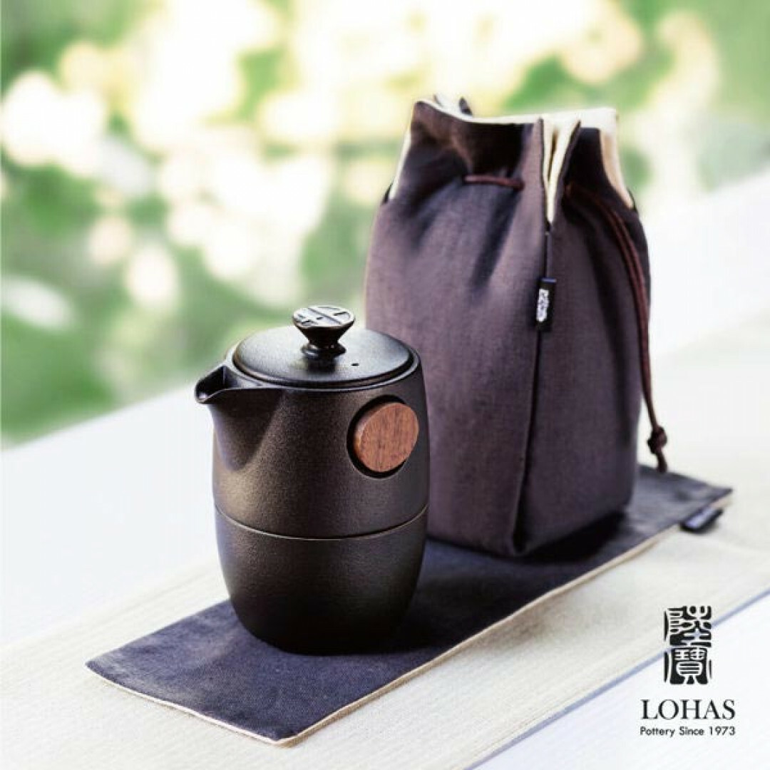 樂活陶器 隨手福旺 2.0 一壺三杯 便攜布包 自由出行