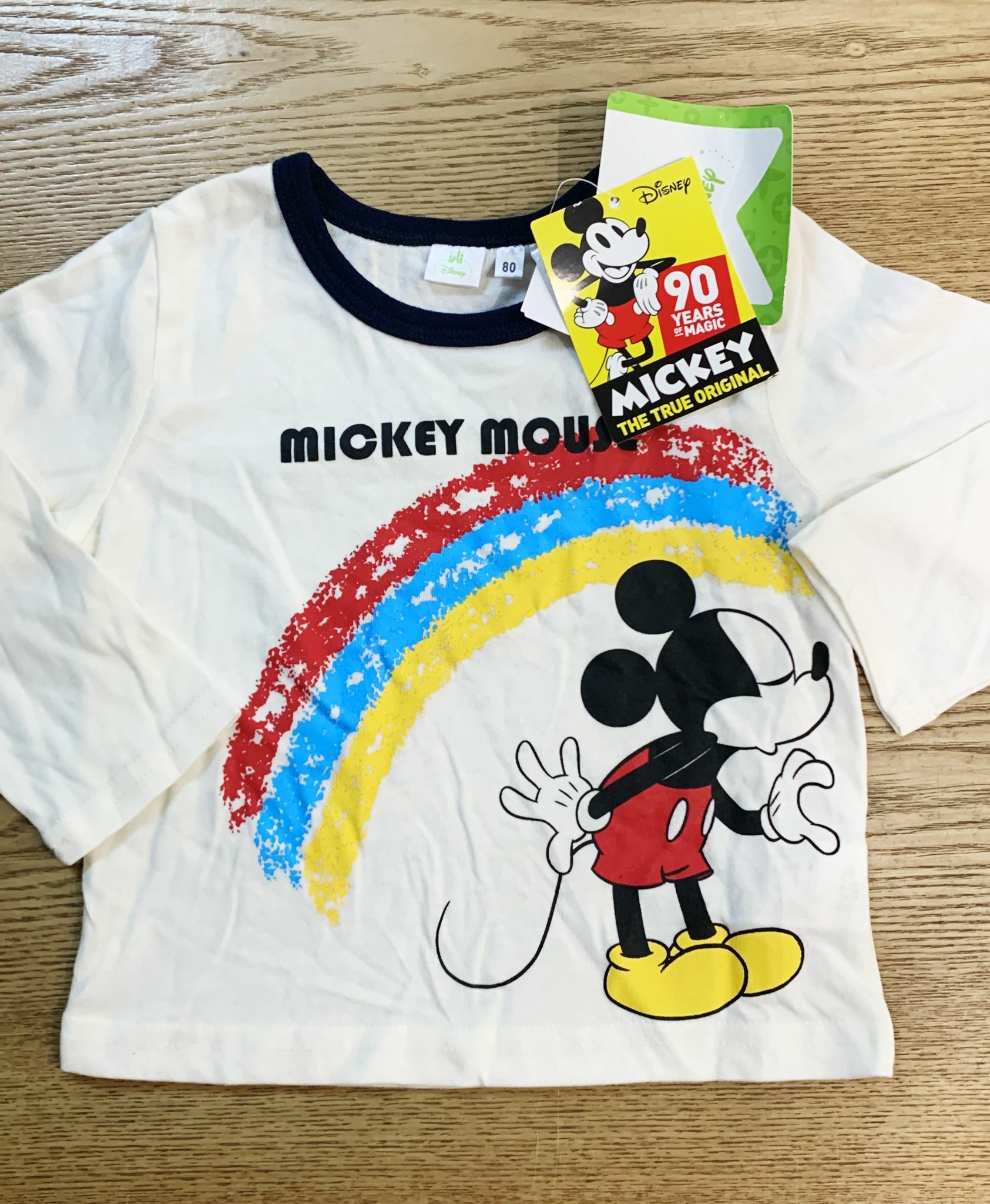 清貨優惠 特價Mickey 兒童長袖Tee 80-90碼