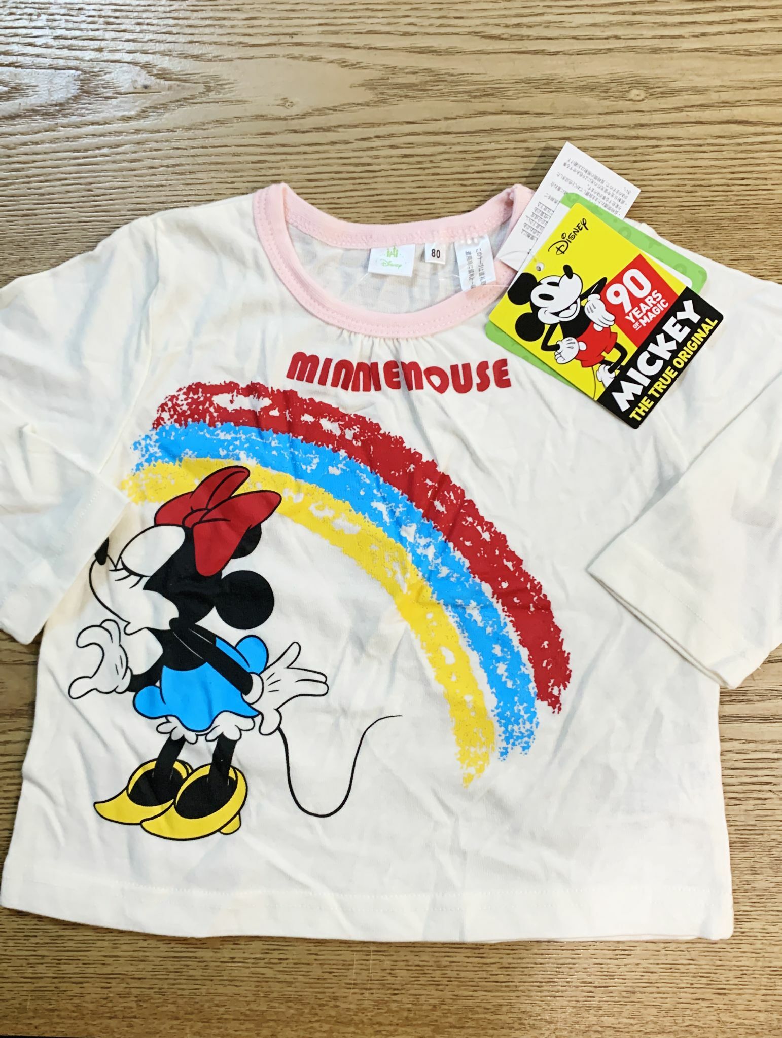 清貨優惠 特價Minnie兒童長袖Tee 80碼