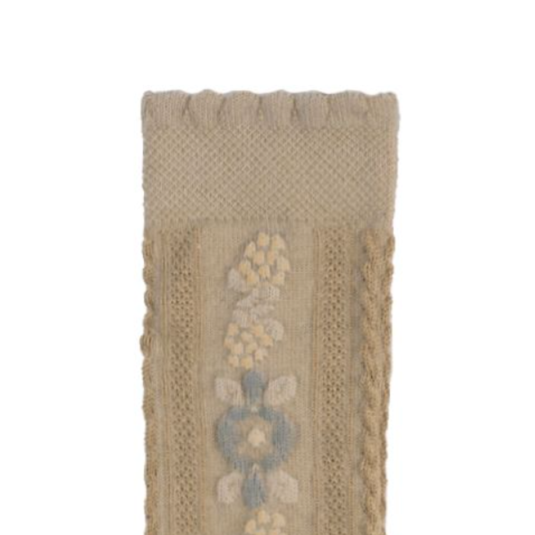 Collégien-Dalia Sock 緹花及膝襪(Petite Taupe)