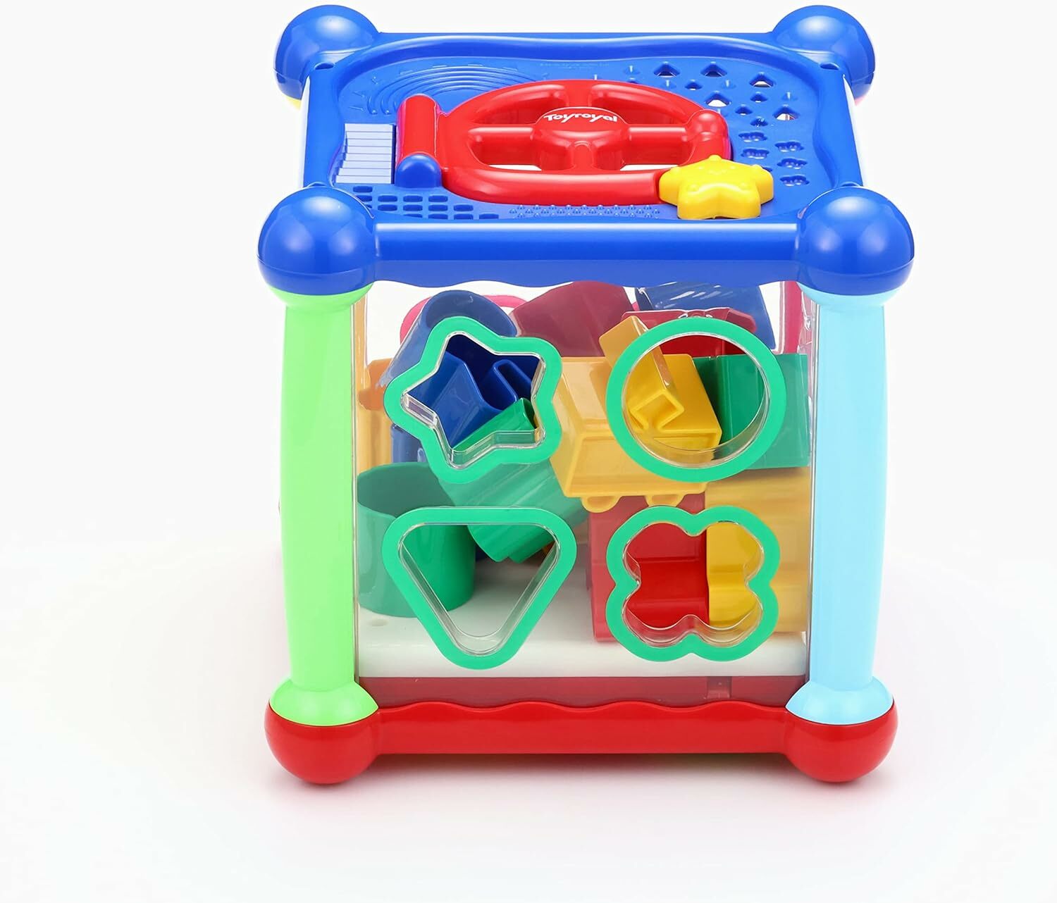 《 日本 Toyroyal 樂雅 》 透明聲光積木益智盒