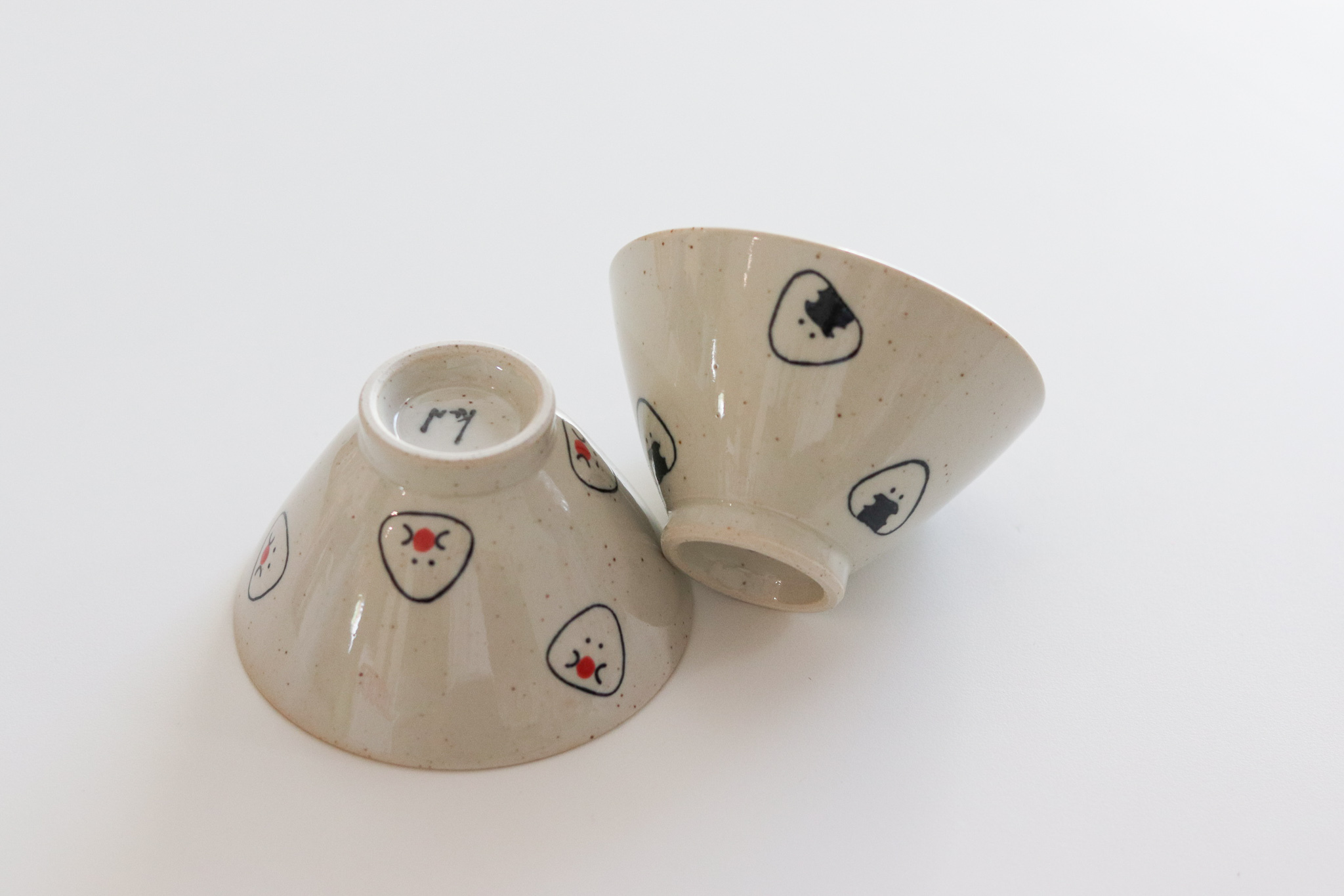 日本 波佐見燒 三角飯糰 飯碗