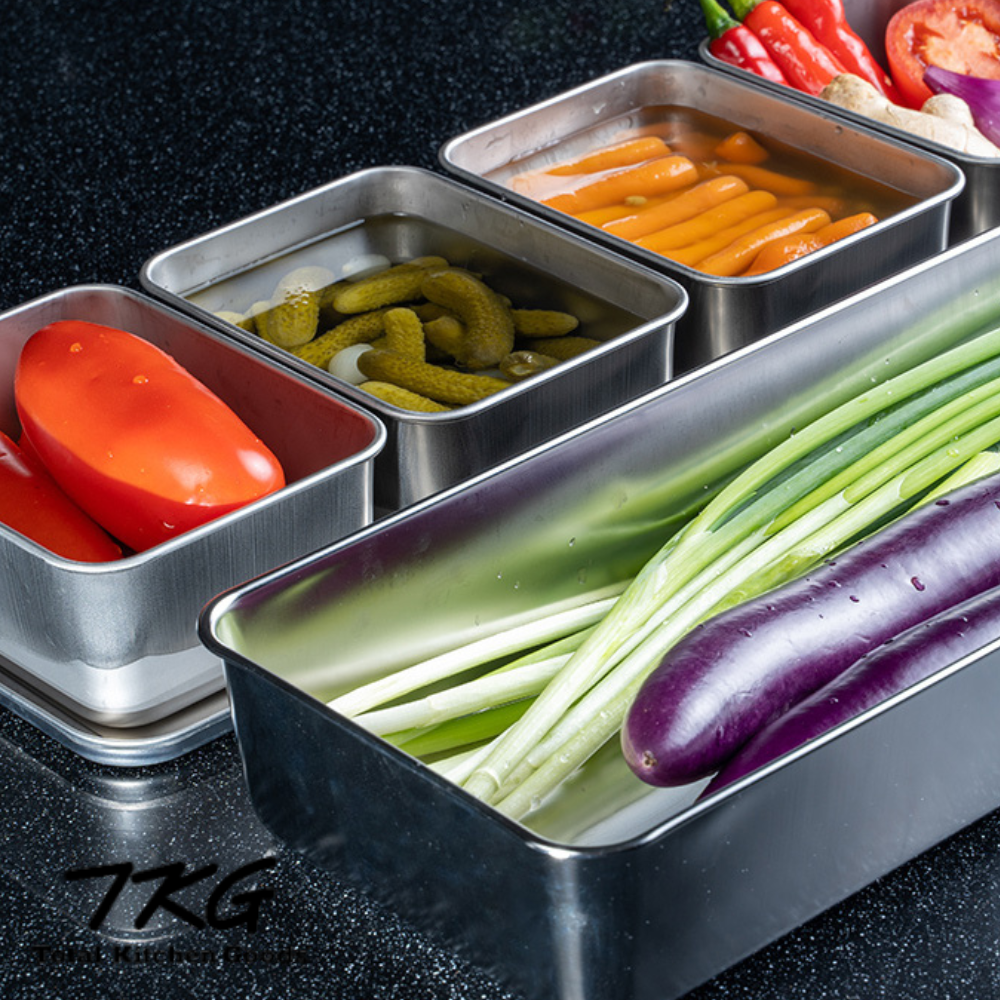 《遠藤商事》日本製304不鏽鋼製附蓋多格調味備料盒中型款(長型4入)