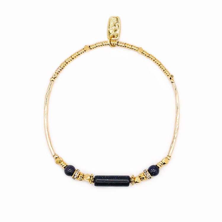 ｜財運｜京都藝伎小夜曲 – 藍金沙 – 手鍊