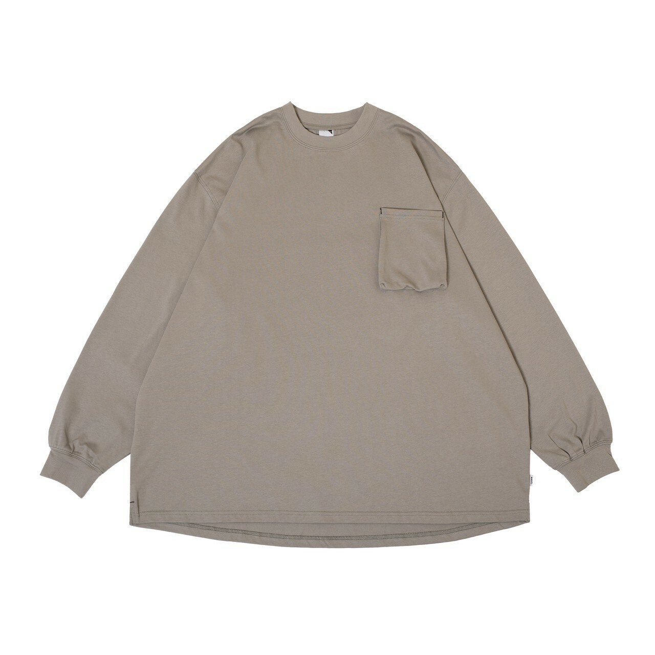 ANST 立體口袋刺繡長Tee 沙色/冷灰/霧藍 AN.28