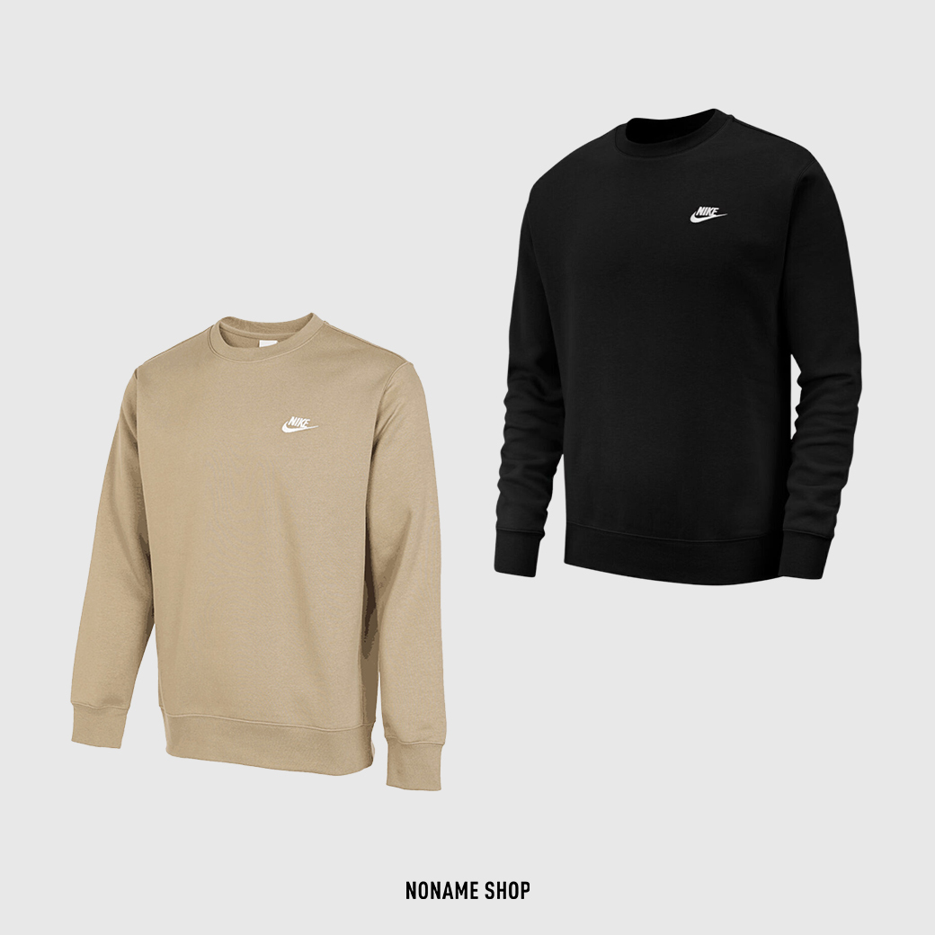 NIKE SPORTSWEAR CLUB 刺繡 字勾 大學T 兩色 (男款)